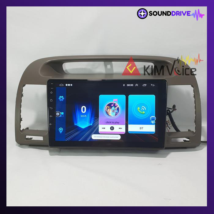 Frame 9 inch for Camry 2002-2005 Panel Tape Head unit Android - Wood + Soket - Image 3