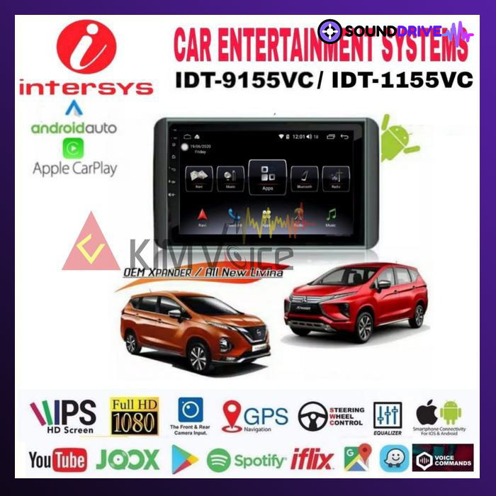 Head Unit Android Intersys 10 inch for Expander New Livina Soket pnp