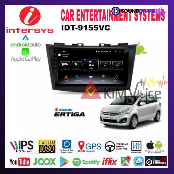 Head Unit Android Intersys 9Inch OEM Ertiga/Swift 2012 -2018 Soket pnp - 9 inch