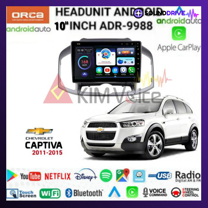 Head Unit Android Orca 10 inch OEM CAPTIVA 2011-2015 + canbus+ soket pnp