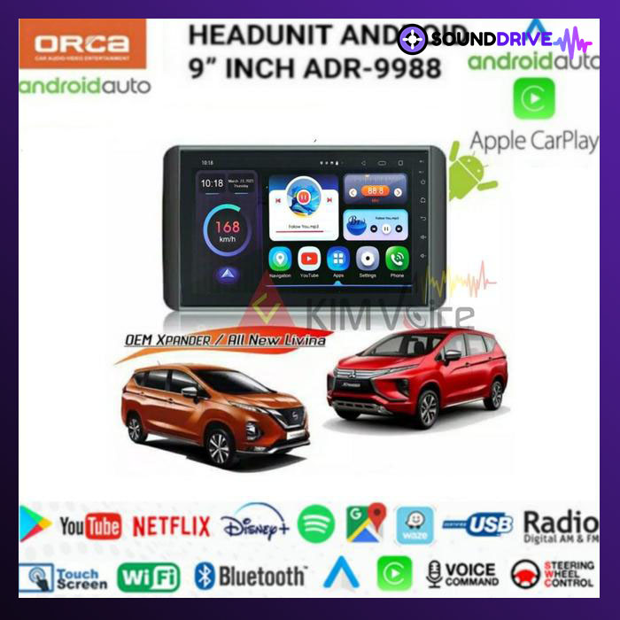 Head Unit Android Orca 10 inch OEM Expander New Livina + soket pnp