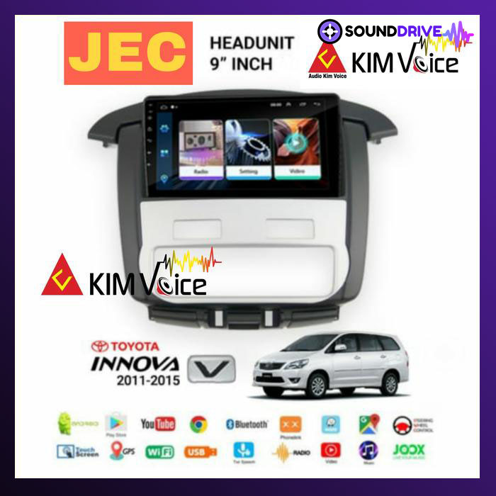 Head Unit Android OEM Innova 9" Type V 2011-2015 digital ac soket pnp