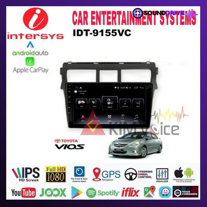 Head Unit Android OEM Toyota VIOS 2008-2012 9 inch Soket PnP