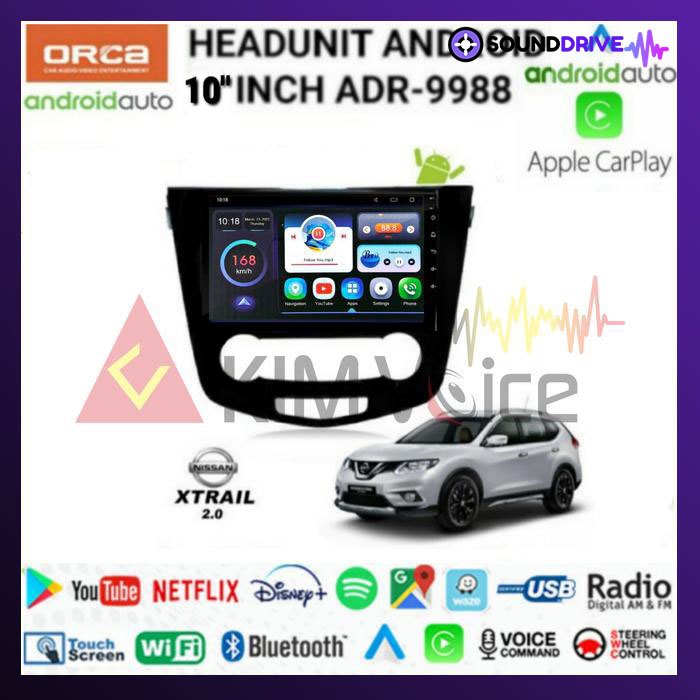 head unit android Orca 10 inch OEM Nissan Xtrail 2014-2017 + Canbus - 2000cc