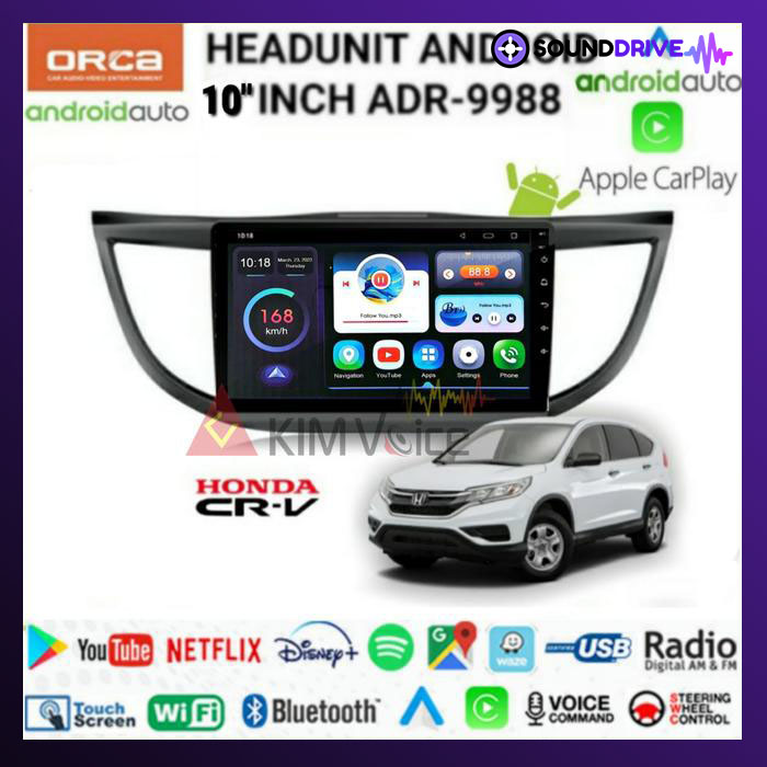 head unit android ORCA10 inch OEM All New CRV 2012-2016 + Canbus - 10 inch