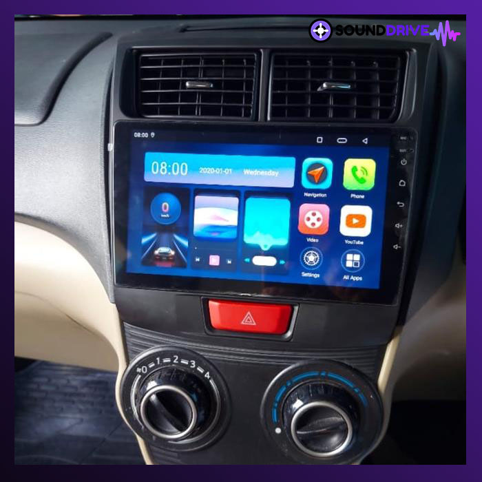 Frame HU Android 9 inch for New Avanza Xenia 2012-2018 - Hitam, Frame + Soket - Image 4