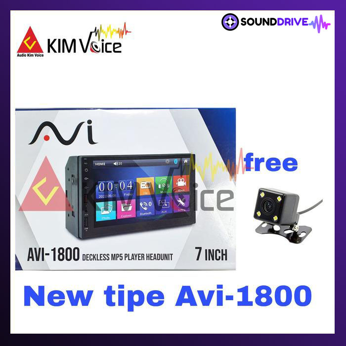 Head Unit Double Din Dekles MP5 AVI-1600DSB MKII + Kamera Mundur