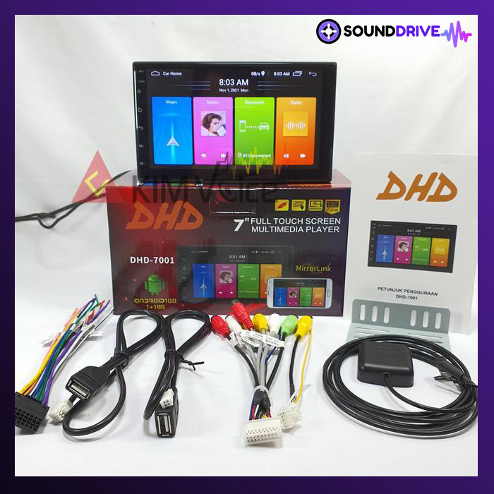 head unit Android DHD 7001 7 inch + Kamera Mundur - Image 2